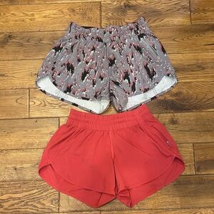 Stylish Women's Patterned and Red Shorts